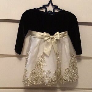 Black and ivory dress